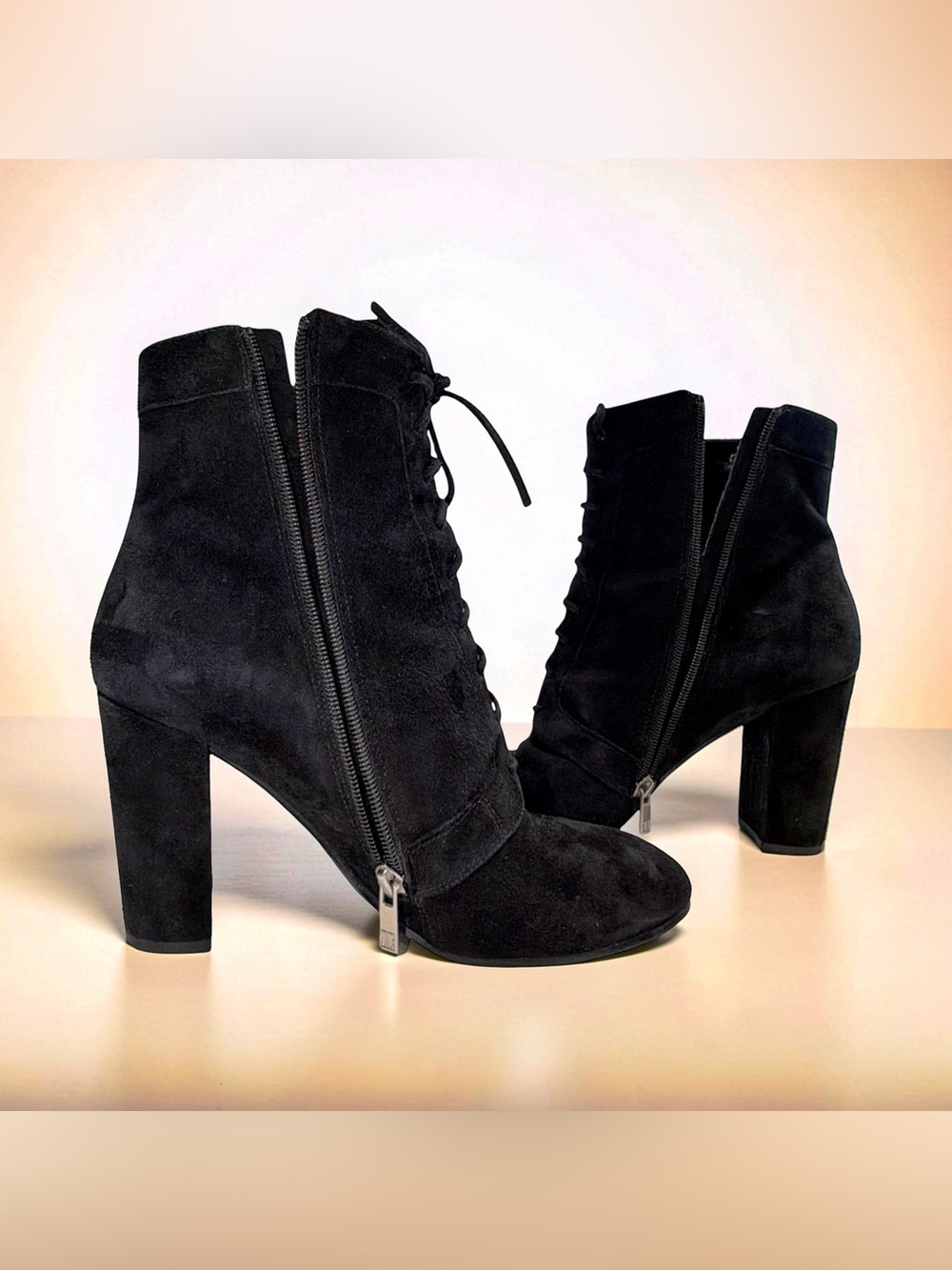 Ivanka Trump Black Suede Lace-Up
Ankle Boots | Women's Size 9.5M
